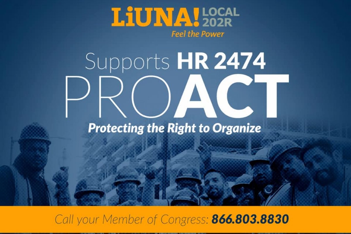 LIUNA endorses PRO Act